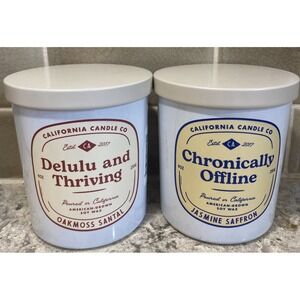 (2x LOT)  LEOBEN CO RARE HTF OAkmoss Santal + Jasmine Saffron Soy Wax Blend 9oz